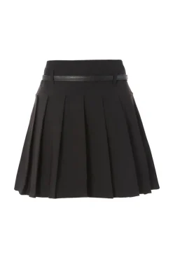 Quiz Pleated Mini Skirt Black Hot
