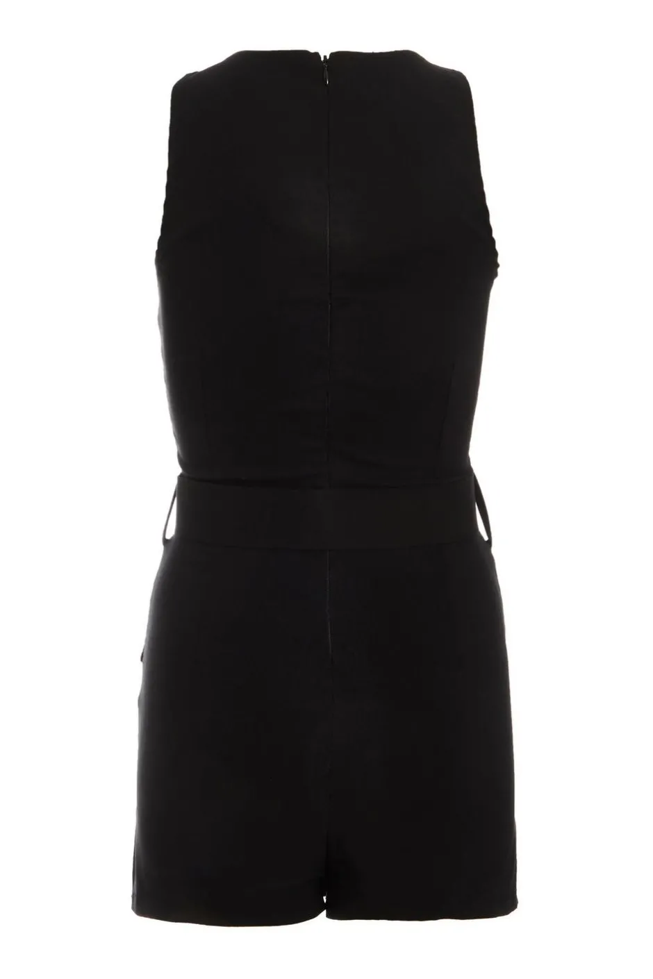Quiz Black Pleated Skort Playsuit Hot
