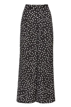Quiz Black Polka Dot Trousers