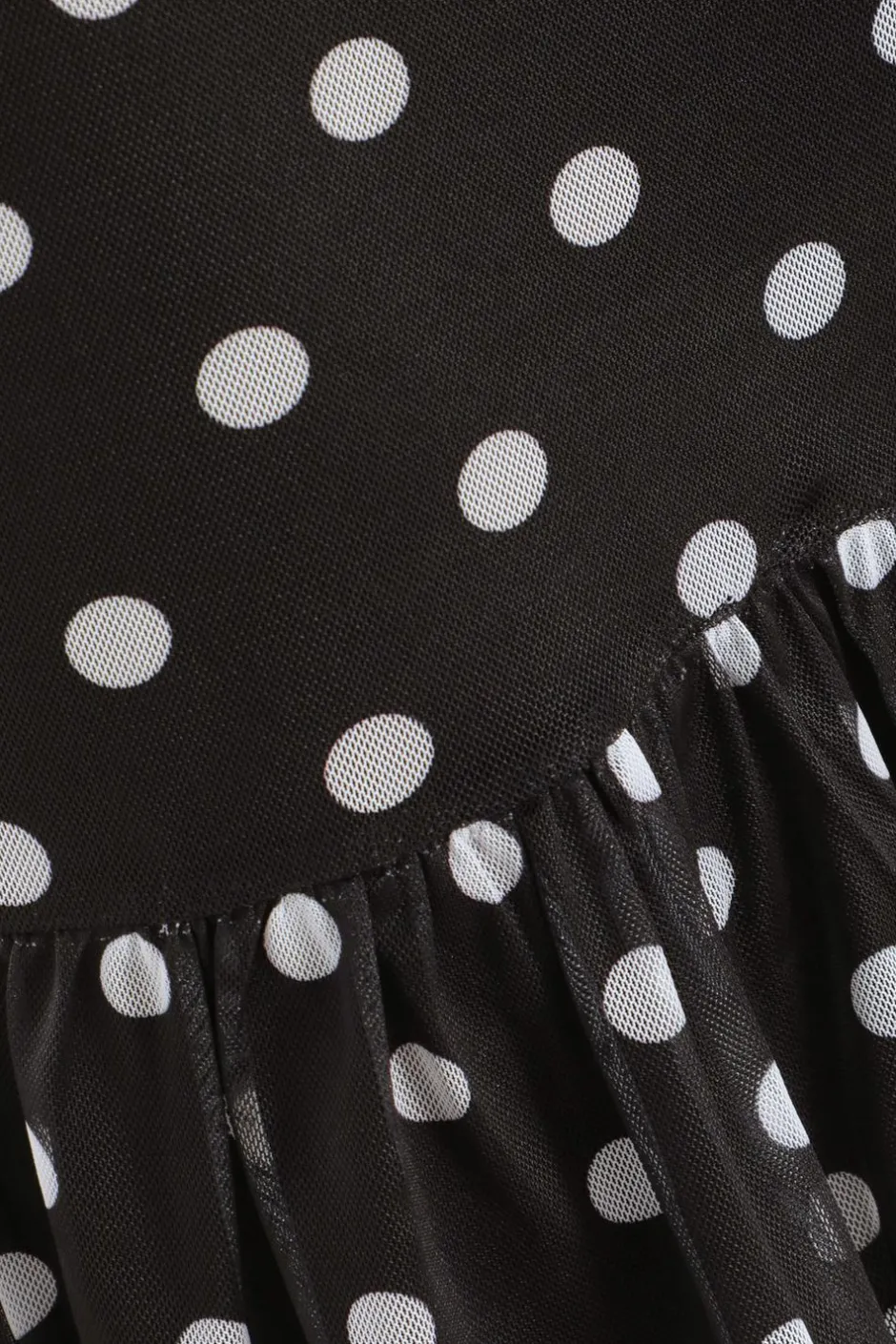 Quiz Black Polka Print Dot Frill Mini Dress Hot