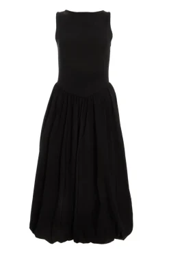 Quiz Black Puff Ball Midi Dress Online