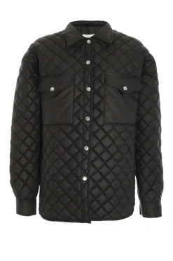 Quiz Quilted Shacket Black Outlet