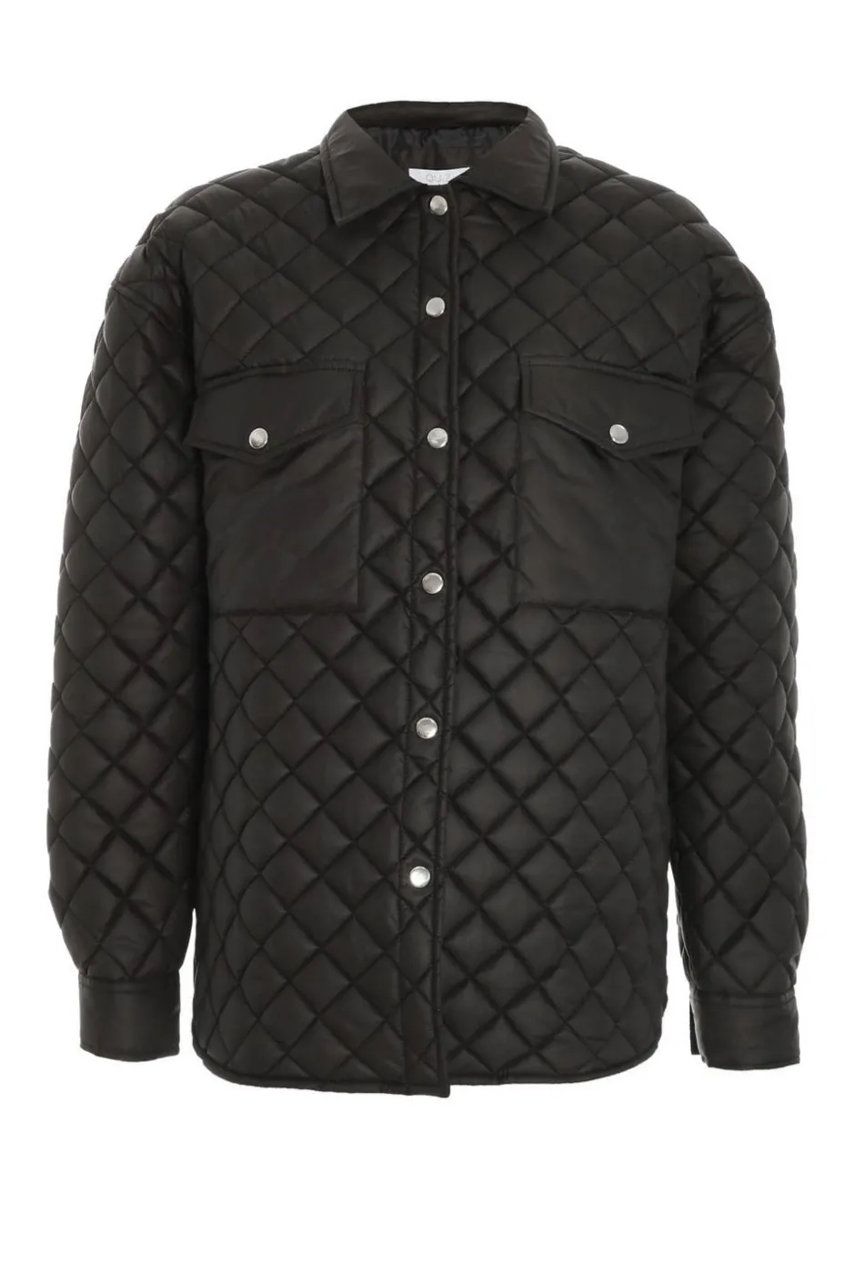 Quiz Quilted Shacket Black Outlet