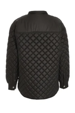 Quiz Quilted Shacket Black Outlet