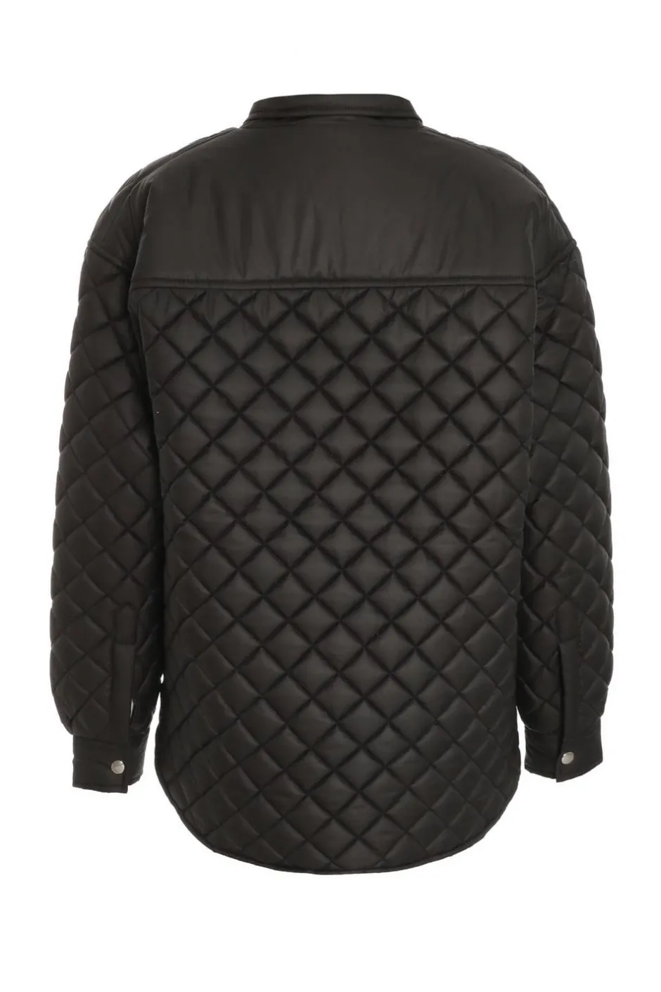 Quiz Quilted Shacket Black Outlet