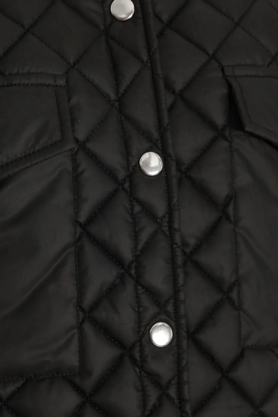 Quiz Quilted Shacket Black Outlet