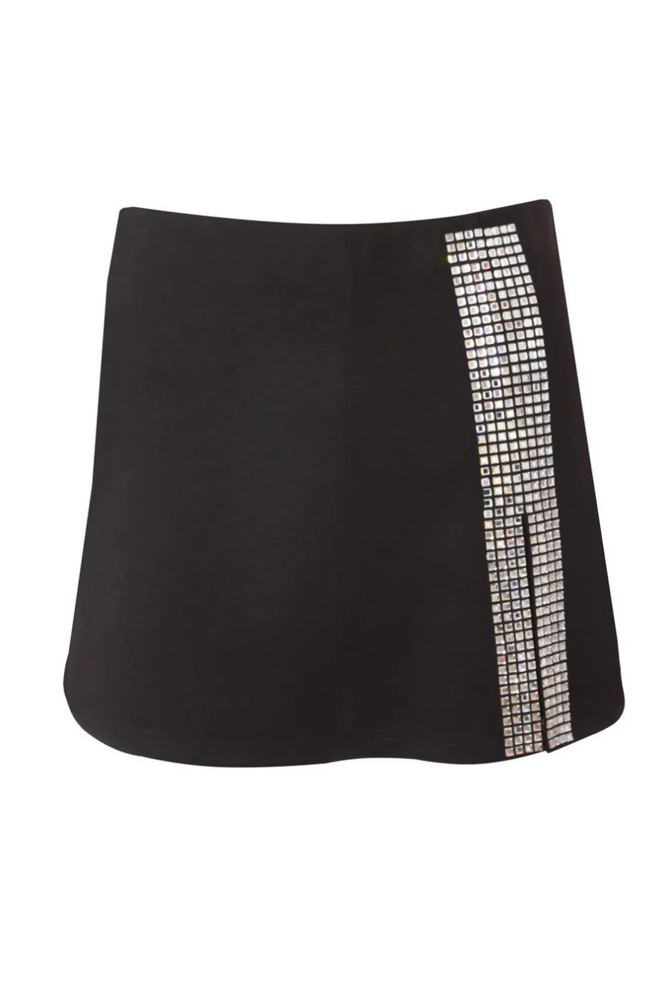 Quiz Black Rhinestone Embellished Skort