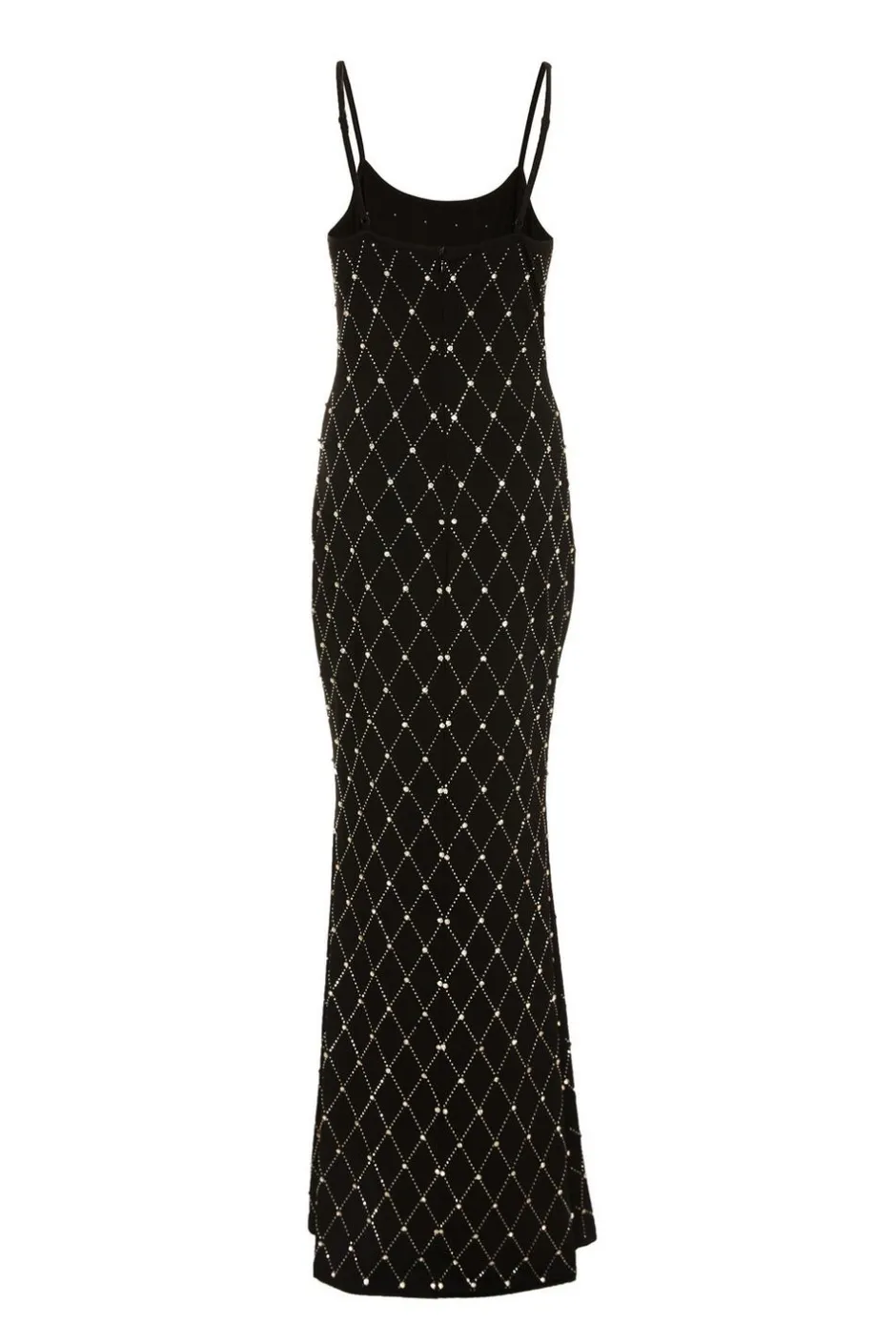 Quiz Rhinestone Strappy Maxi Dress Black Discount