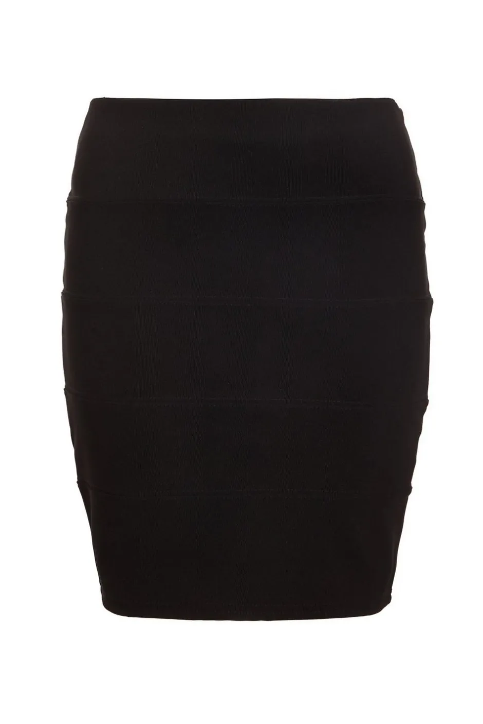 Quiz Black Ribbed Bodycon Skirt
