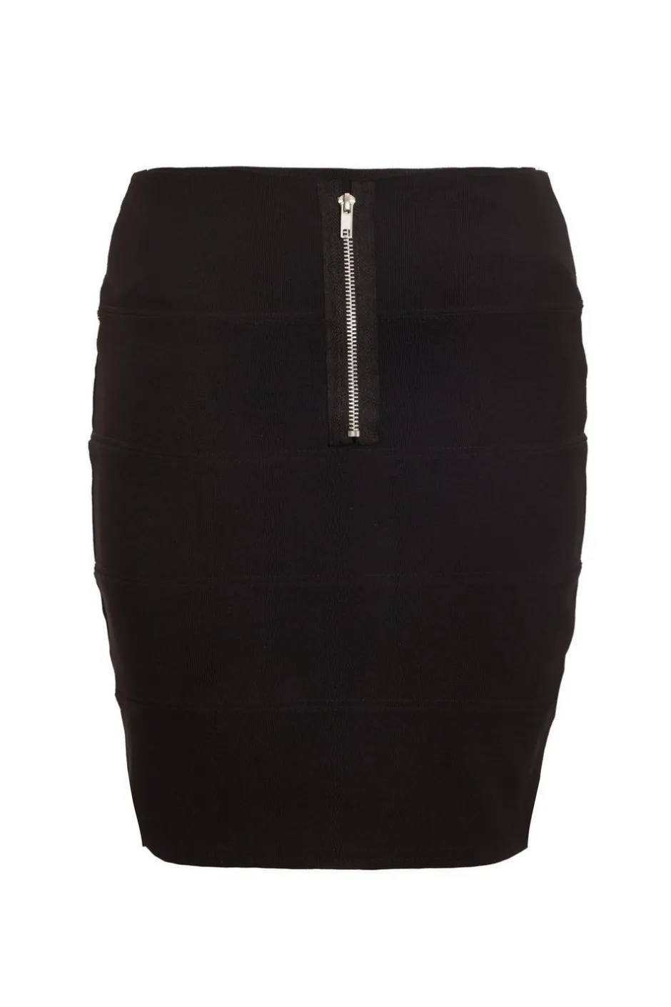 Quiz Black Ribbed Bodycon Skirt