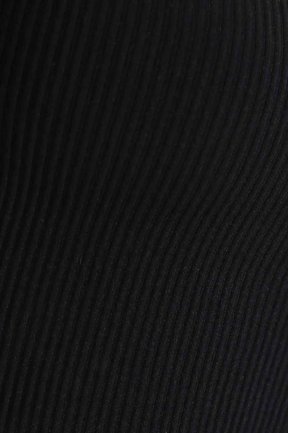 Quiz Ribbed Crop Top Black Clearance