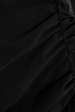 Quiz Black Ruched One Shoulder Midaxi Dress Online