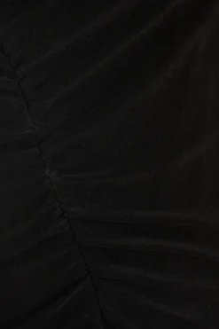 Quiz Black Ruched Sleeveless Crop Top Hot