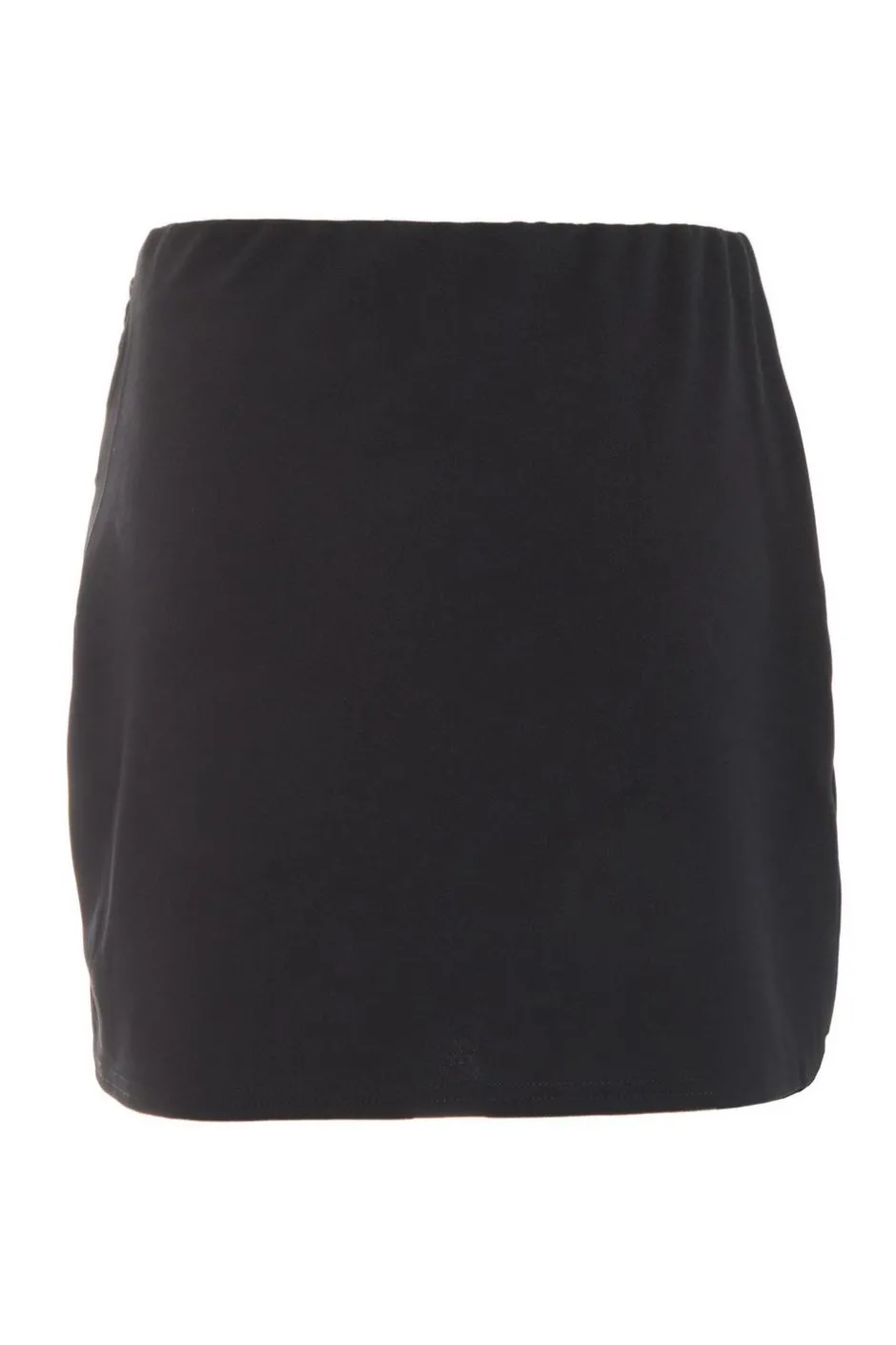 Quiz Black Ruched Wrap Mini Skirt Clearance