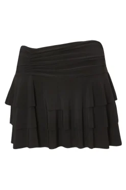 Quiz Ruffle Tiered Skort Black Online