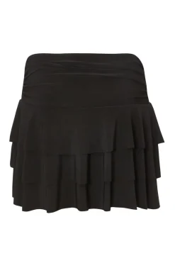 Quiz Ruffle Tiered Skort Black Online