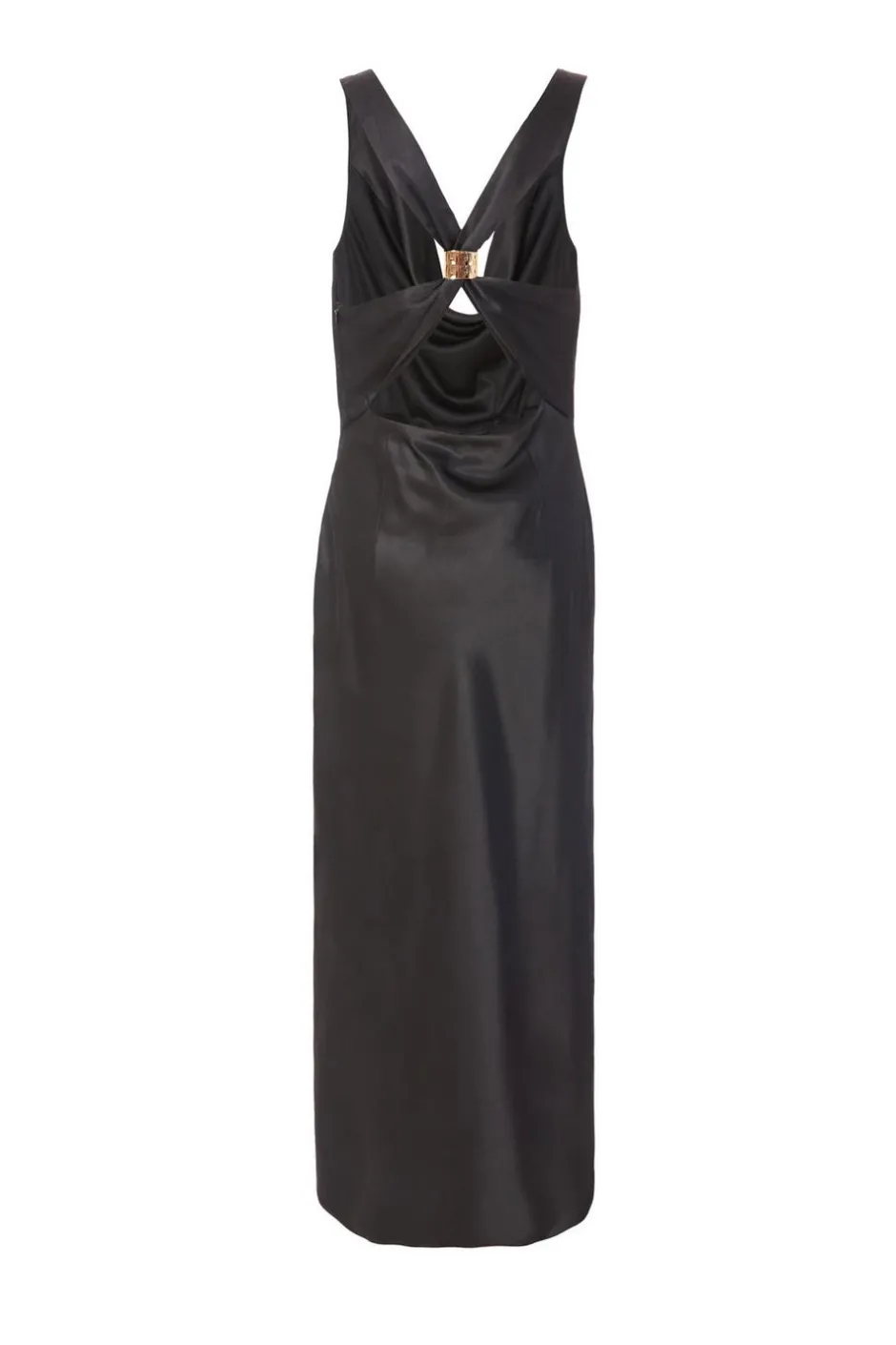 Quiz Black Satin Cowl Neck Midaxi Dress Clearance