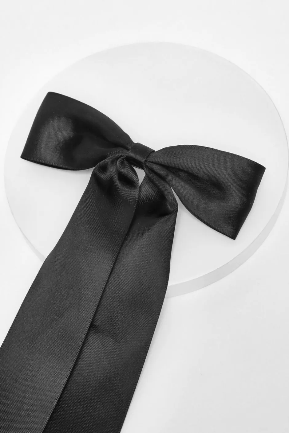 Quiz Satin Hair Bow Black Sale