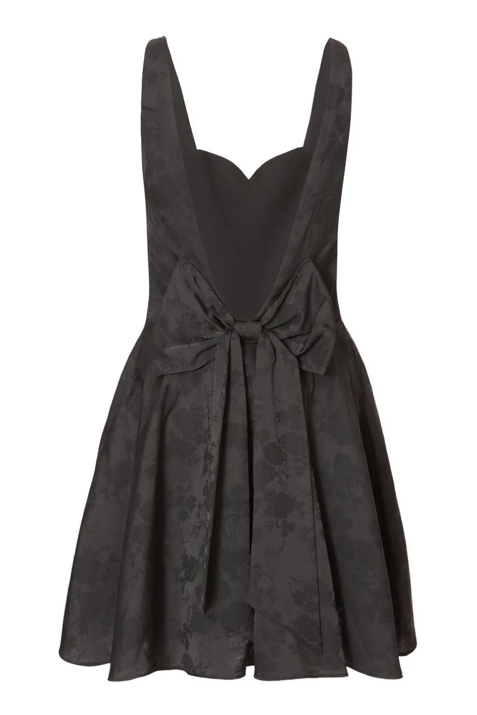 Quiz Satin Jacquard Mini Dress Black Clearance