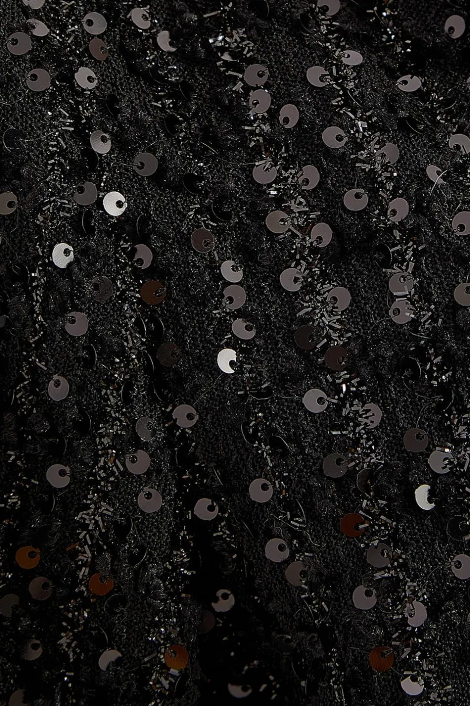 Quiz Black Sequin Boucle Cropped Jacket Sale