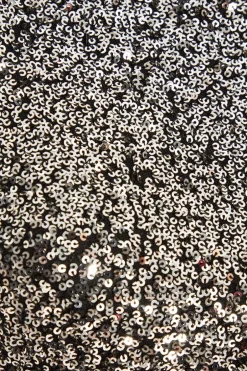 Quiz Black Sequin Crop Top Clearance