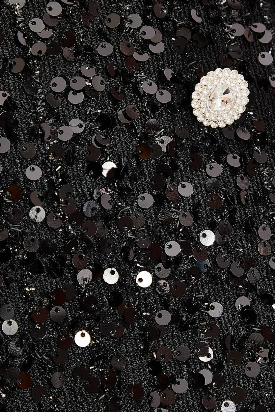 Quiz Black Sequin Frill Mini Skirt Discount