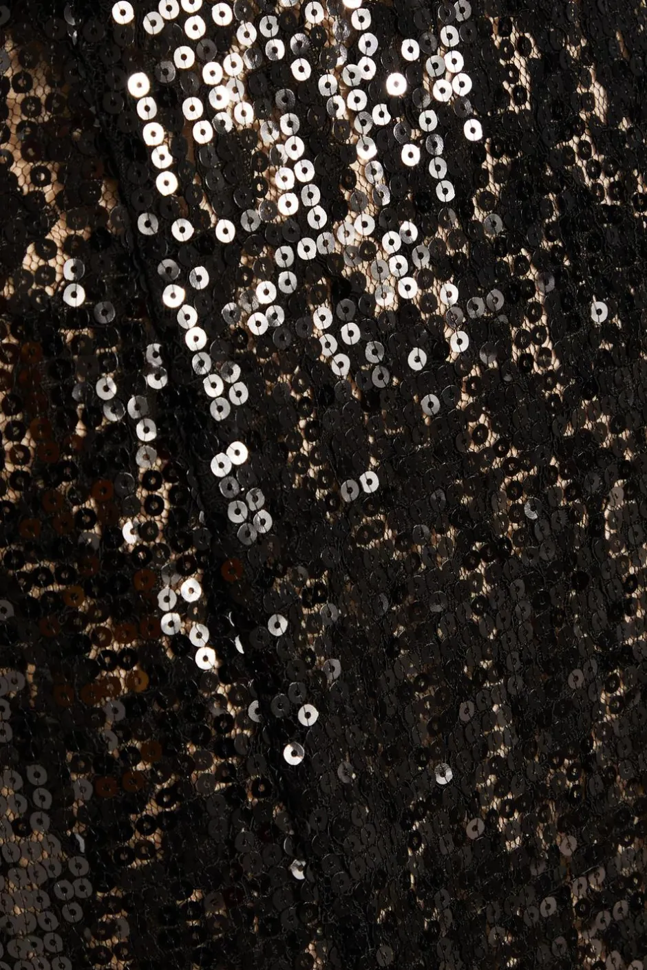 Quiz Black Sequin Lace Fishtail Maxi Dress Outlet