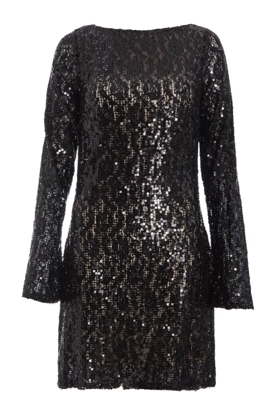 Quiz Black Sequin Lace Mini dress Outlet