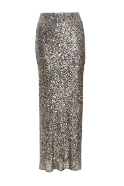 Quiz Black Sequin Midaxi Skirt Online