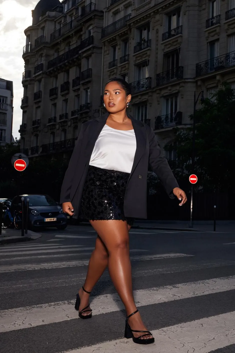 Quiz Black Sequin Mini Skirt Outlet
