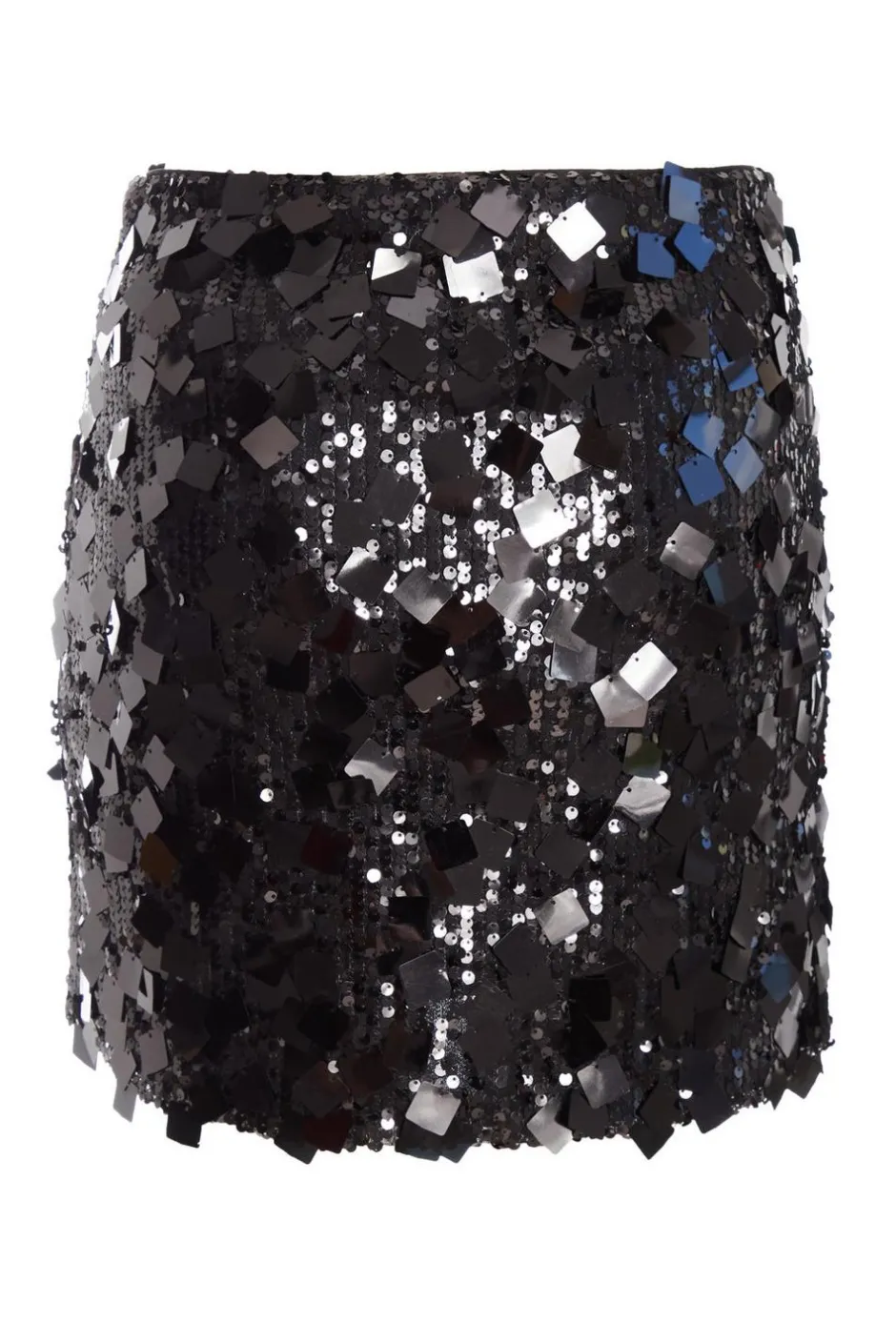 Quiz Black Sequin Mini Skirt Outlet