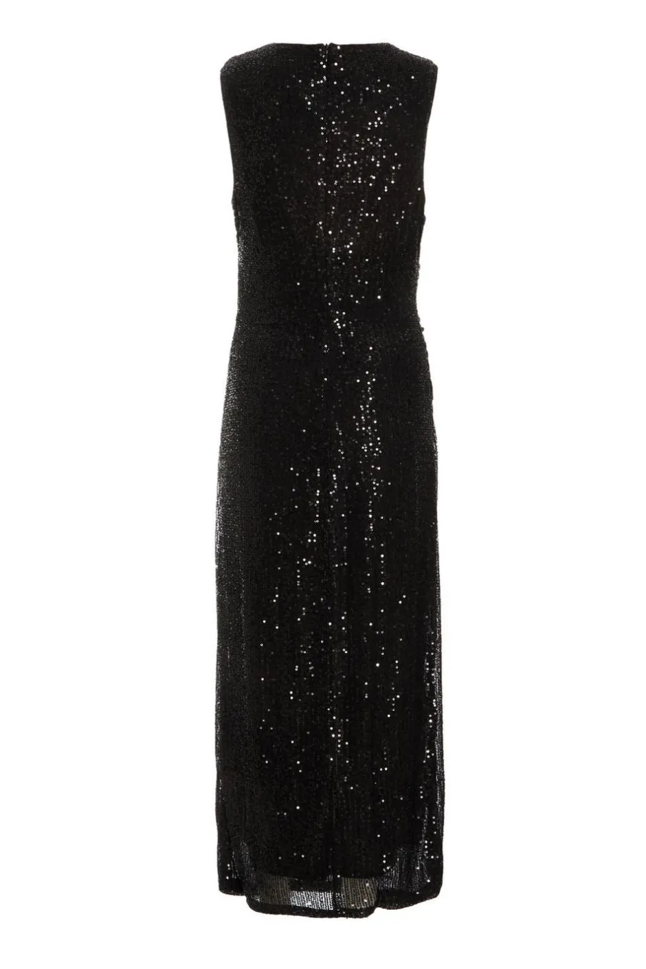 Quiz Black Sequin Ruched Side Midaxi Dress Best