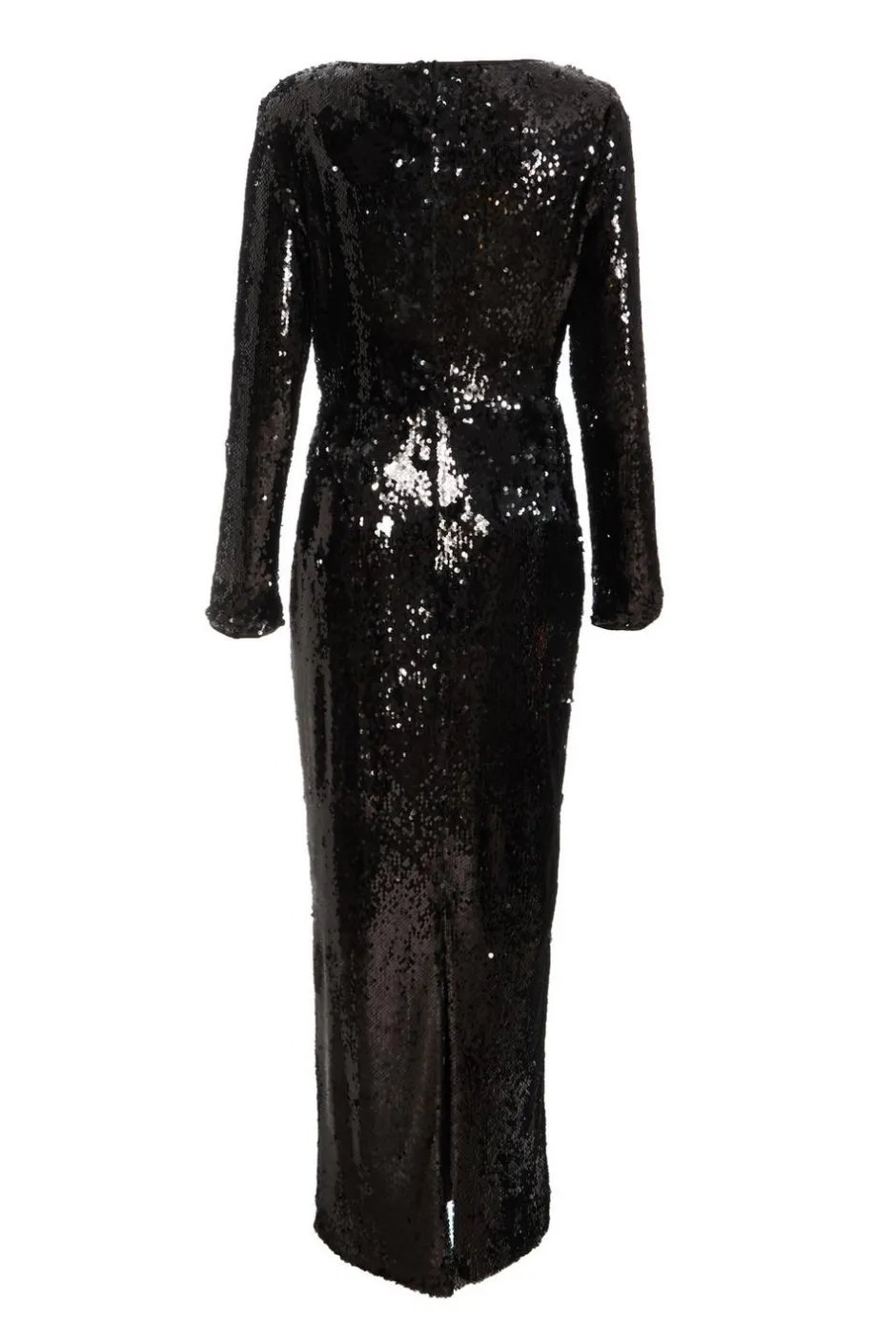 Quiz Black Sequin Tie Front Maxi Dress Outlet