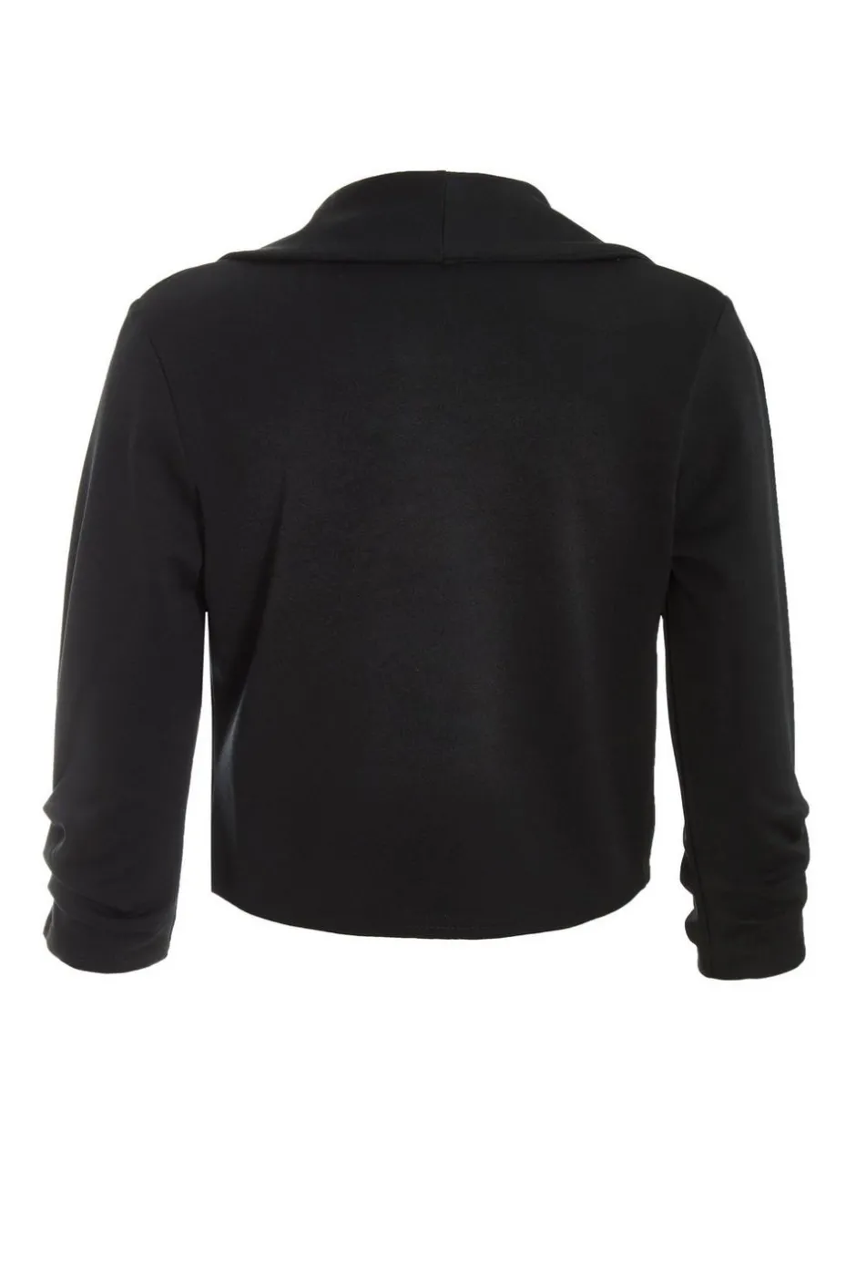 Quiz Shawl Collar Crop Jacket Black Discount