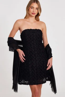 Quiz Black Shimmer Scarf Clearance
