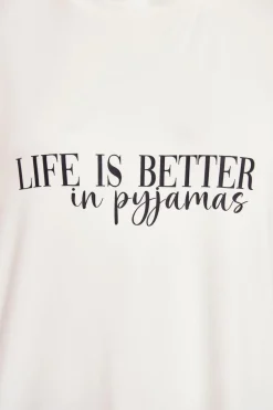 Quiz Black Slogan Pyjama Set New