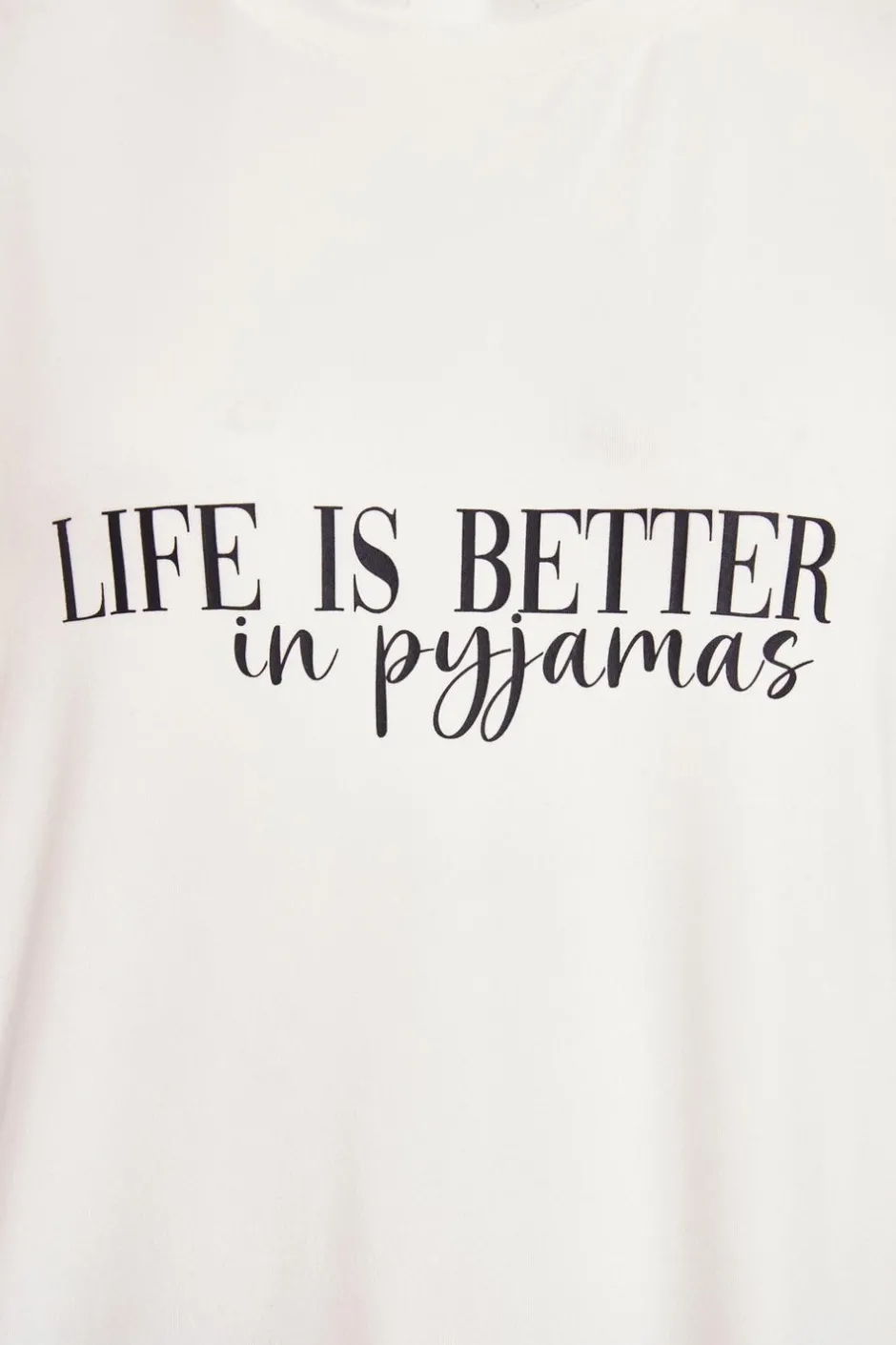 Quiz Black Slogan Pyjama Set New
