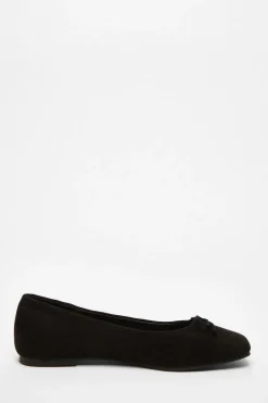 Quiz Black Square Toe Flat Pumps Hot