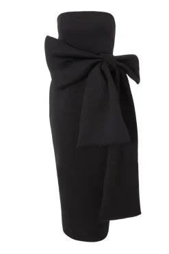 Quiz Strapless Bow Midaxi Dress Black Hot