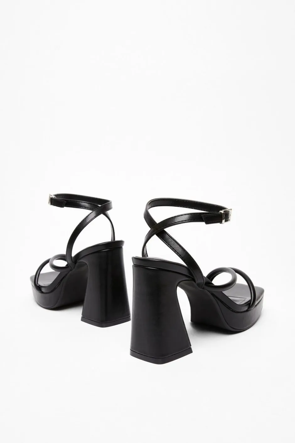 Quiz Strappy Platform Heeled Sandals Black Discount
