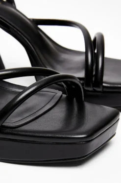 Quiz Strappy Platform Heeled Sandals Black Discount