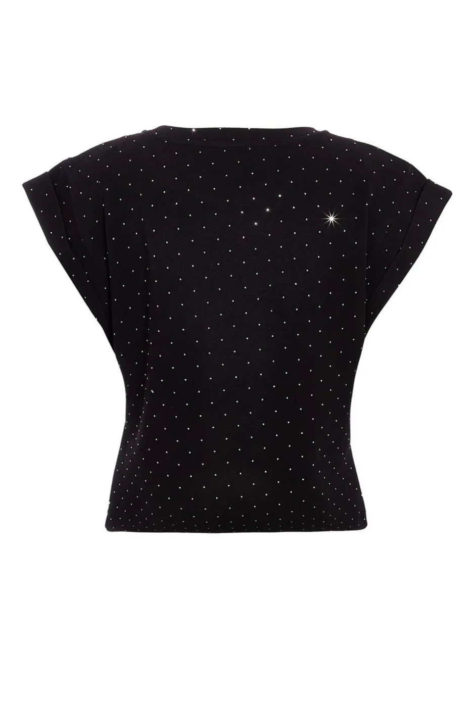Quiz Stud Detail Top Black Outlet