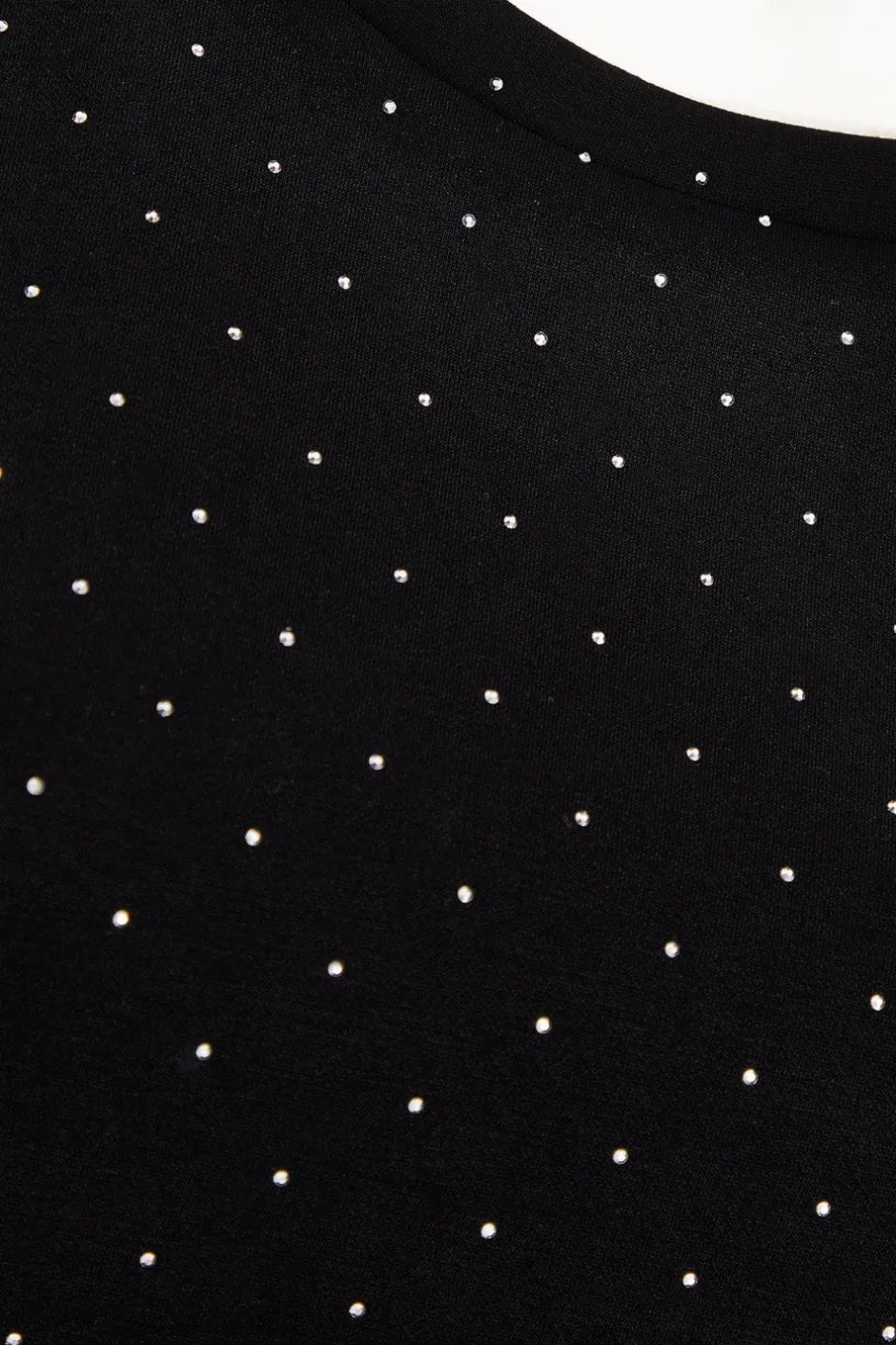 Quiz Stud Detail Top Black Outlet