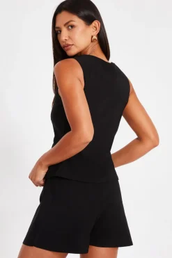 Quiz Black Tailored Skort Discount