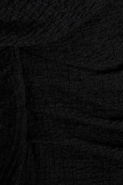 Quiz Black Textured Drape Neck Top New