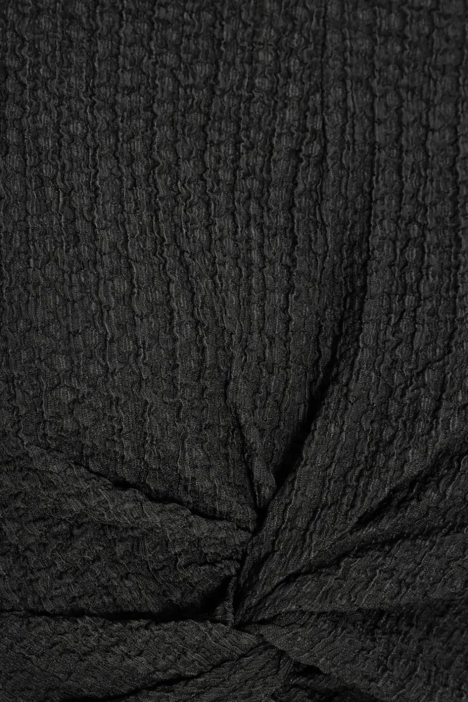 Quiz Textured Knot Front Crop Top Black Sale