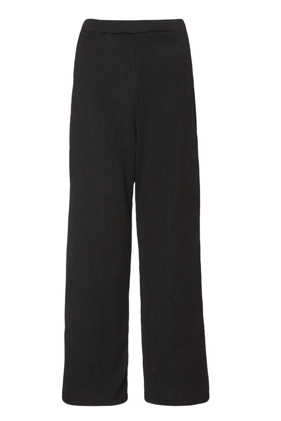Quiz Black Textured Palazzo Trousers Discount
