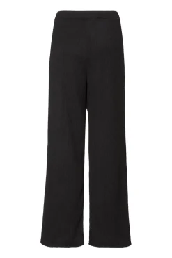 Quiz Black Textured Palazzo Trousers Discount