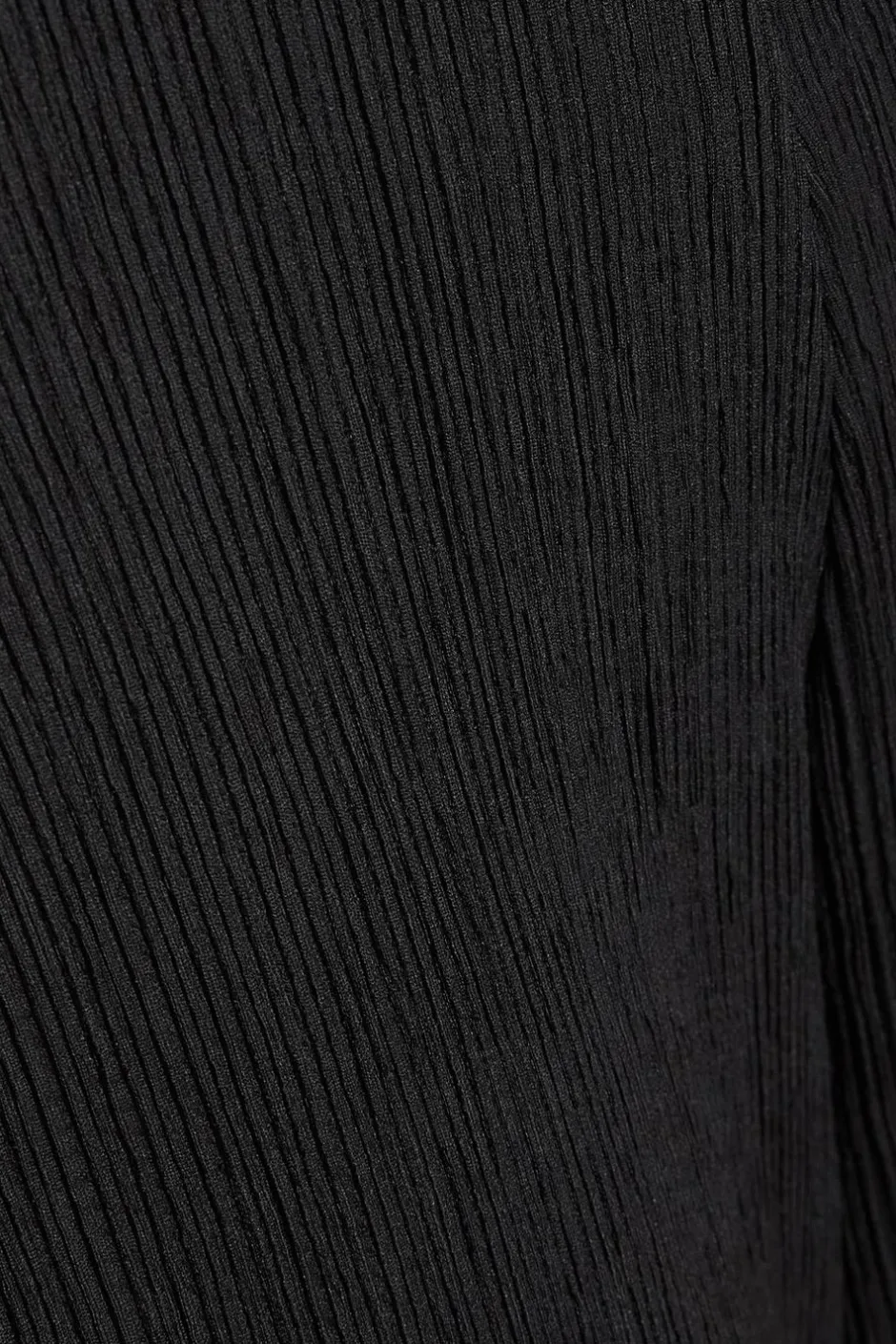 Quiz Black Textured Palazzo Trousers Discount