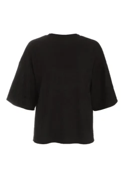 Quiz Textured T-Shirt Black Online